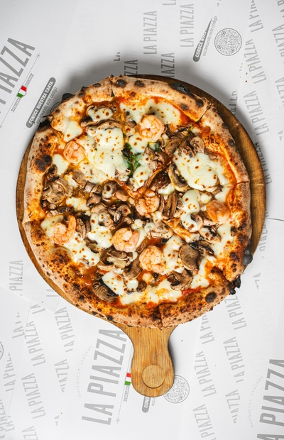 Gamberi e Funghi